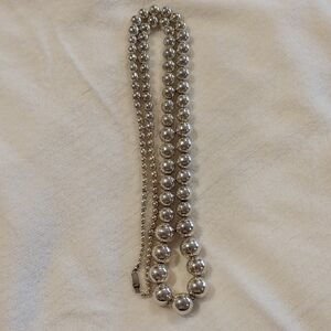 150 Grams Sterling Silver Antique Beaded Necklace